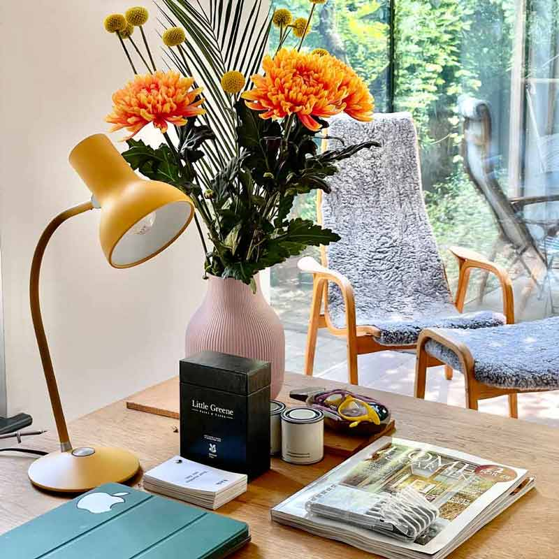 Anglepoise Light - Type 75 Mini Table Lamp Turmeric Gold - Turmeric Gold Finish - Aluminium Shade and Base Cover