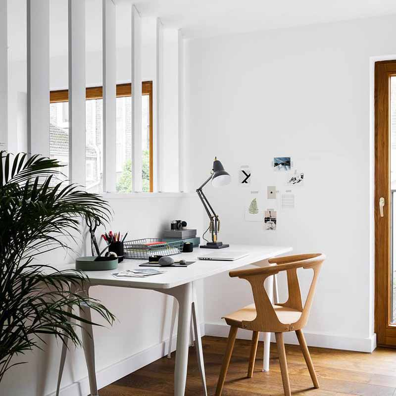 Anglepoise Light - Original 1227 Brass Desk Lamp Elephant Grey - Elephant Grey Finish - Aluminium Shade