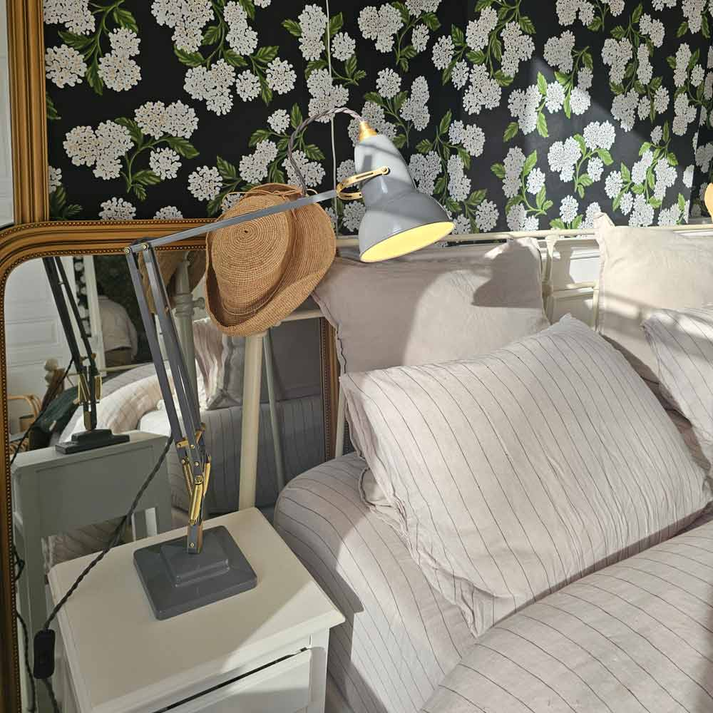 Anglepoise Light - Original 1227 Brass Desk Lamp Elephant Grey - Elephant Grey Finish - Aluminium Shade