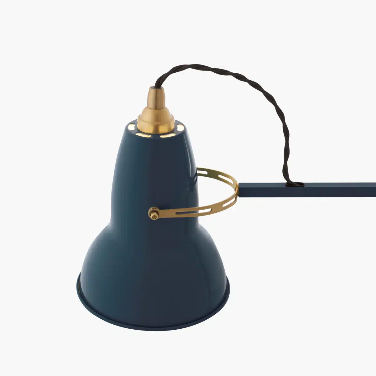 Anglepoise Light - Original 1227 Brass Desk Lamp Ink Blue - Ink Blue Finish - Aluminium Shade