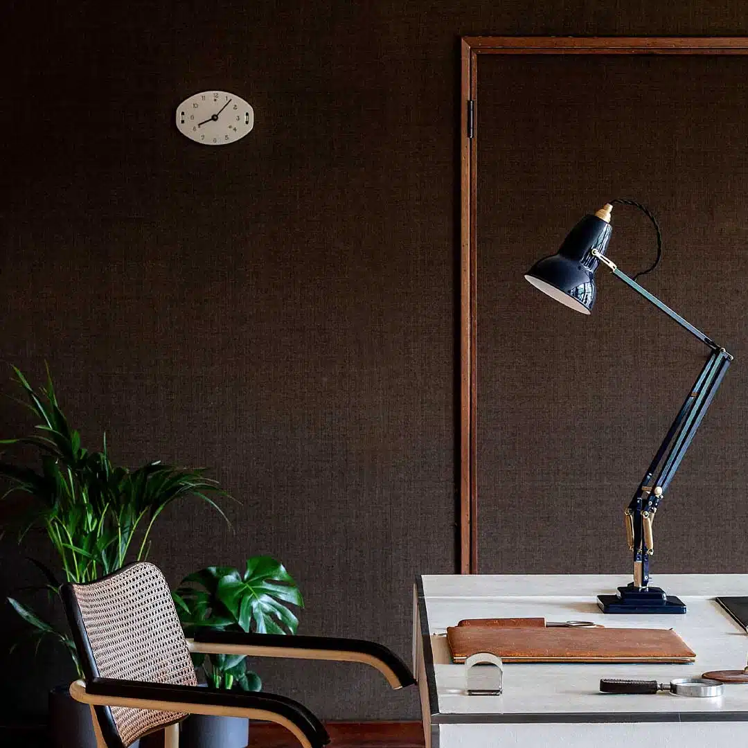 Anglepoise Light - Original 1227 Brass Desk Lamp Ink Blue - Ink Blue Finish - Aluminium Shade