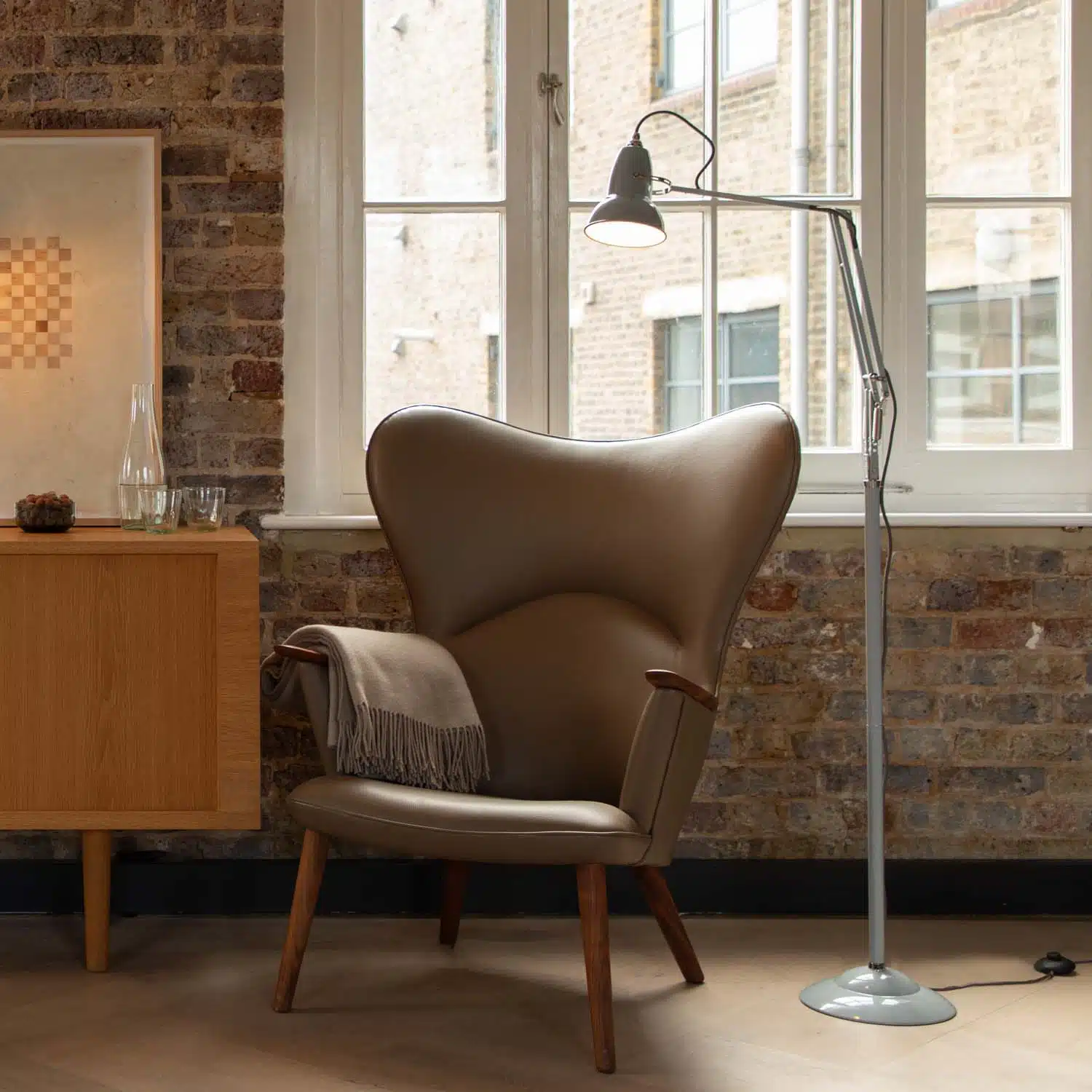Anglepoise Light - Original 1227 Floor Lamp Dove Grey - Dove Grey Finish - Aluminium Shade