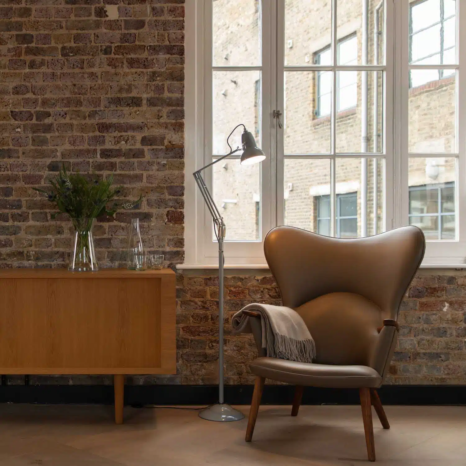 Anglepoise Light - Original 1227 Floor Lamp Dove Grey - Dove Grey Finish - Aluminium Shade