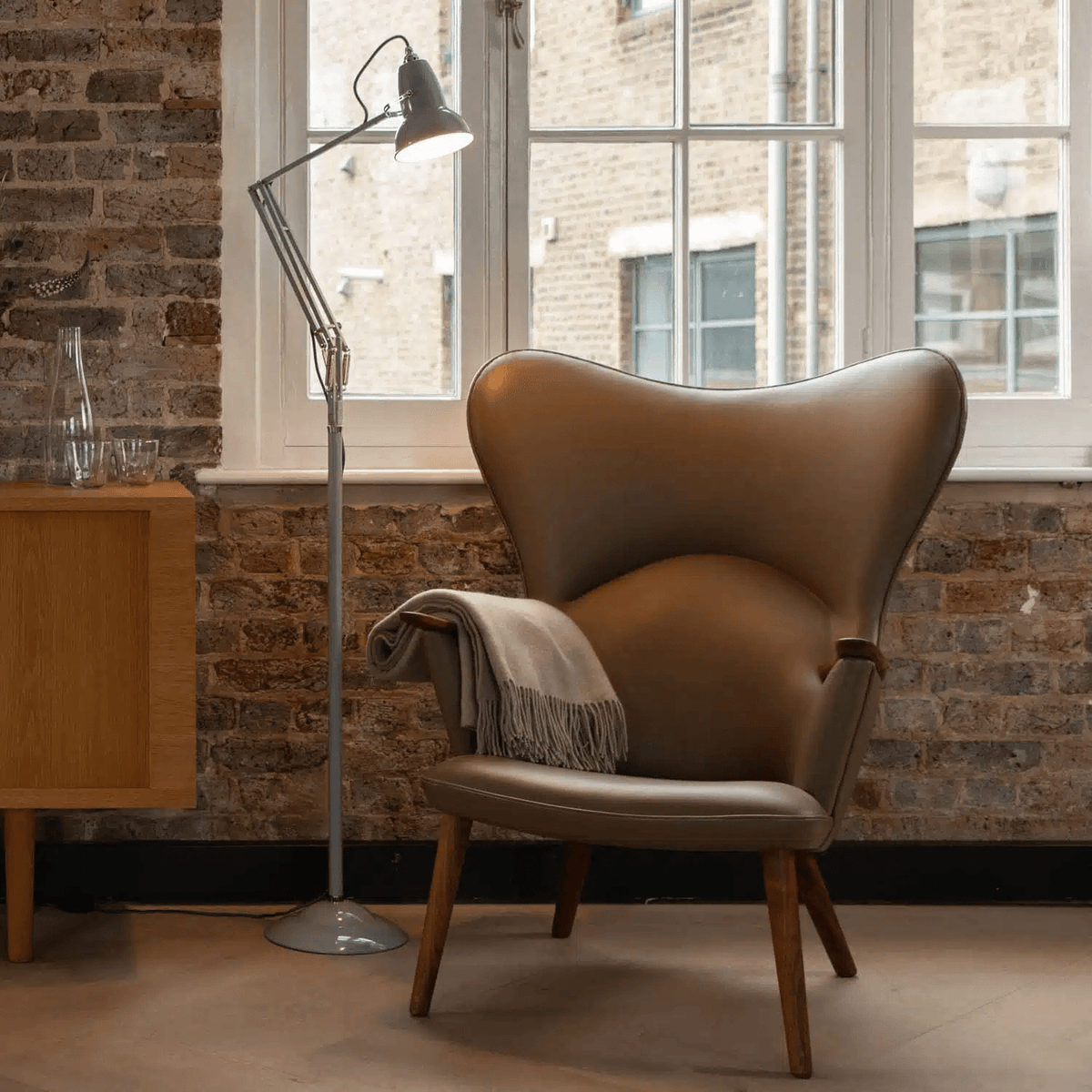 Anglepoise Light - Original 1227 Floor Lamp Dove Grey - Dove Grey Finish - Aluminium Shade