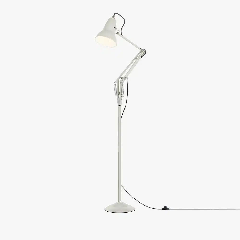Anglepoise Light - Original 1227 Floor Lamp Linen White - Linen White Finish - Aluminium Shade