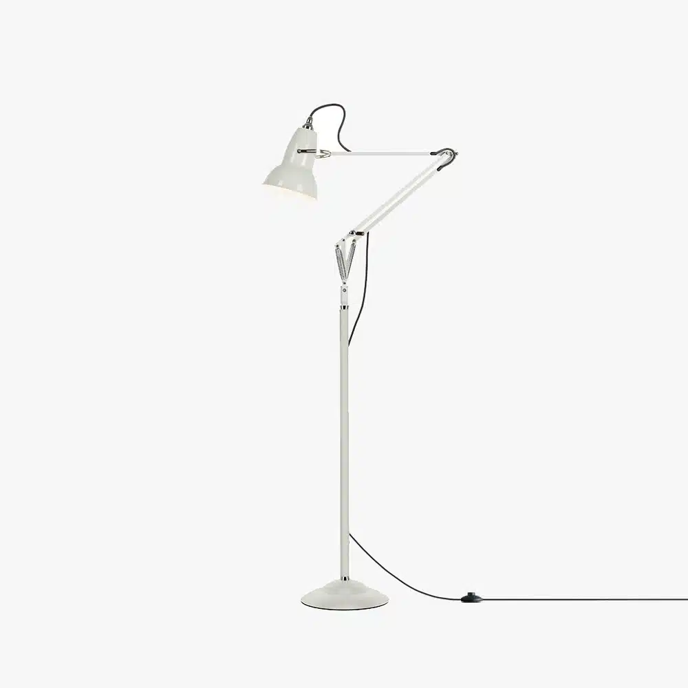 Anglepoise Light - Original 1227 Floor Lamp Linen White - Linen White Finish - Aluminium Shade