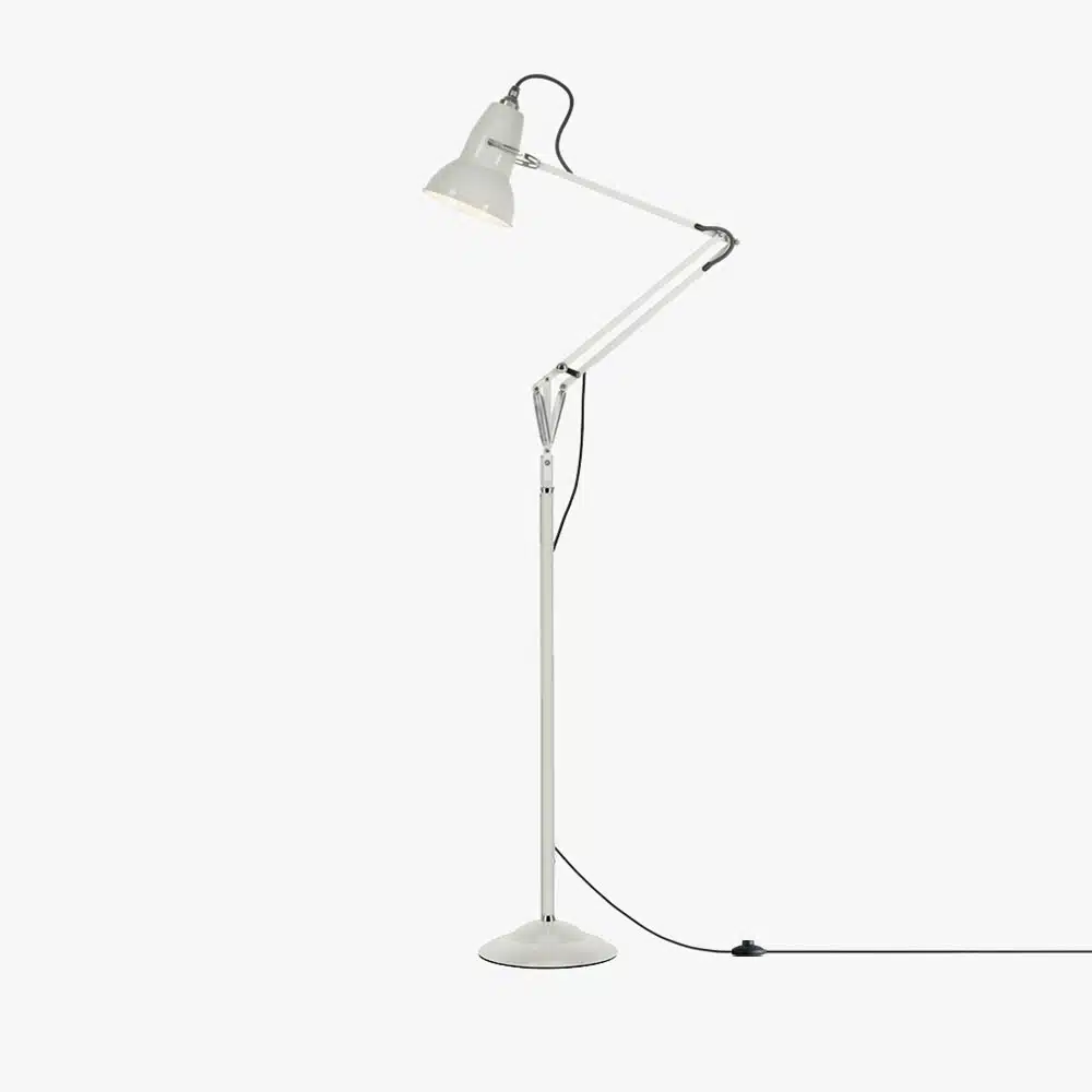 Anglepoise Light - Original 1227 Floor Lamp Linen White - Linen White Finish - Aluminium Shade