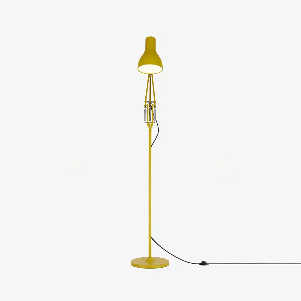 Anglepoise Light - Type 75 Floor Lamp Margaret Howell Edition Yellow Ochre - Yellow Ochre Finish - Arms and Aluminium Shade