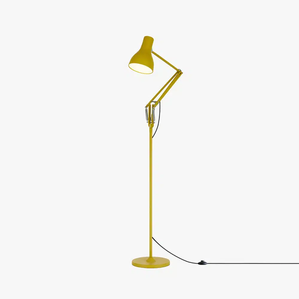 Anglepoise Light - Type 75 Floor Lamp Margaret Howell Edition Yellow Ochre - Yellow Ochre Finish - Arms and Aluminium Shade