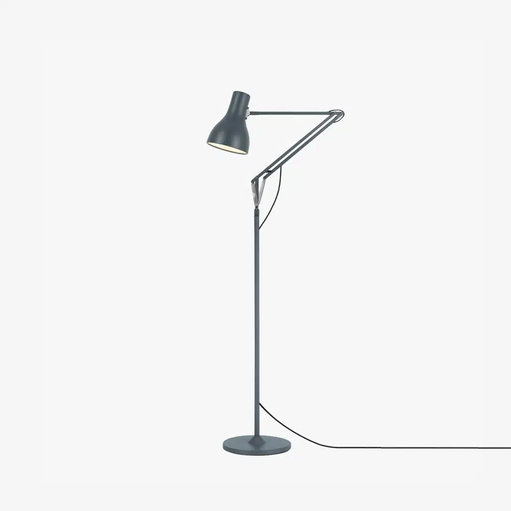 Anglepoise Light - Type 75 Floor Lamp Slate Grey - Slate Grey Finish - Arms and Aluminium Shade