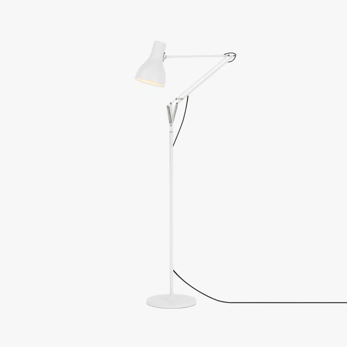 Anglepoise Light - Type 75 Floor Lamp Alpine White - Alpine White Finish - Arms and Aluminium Shade