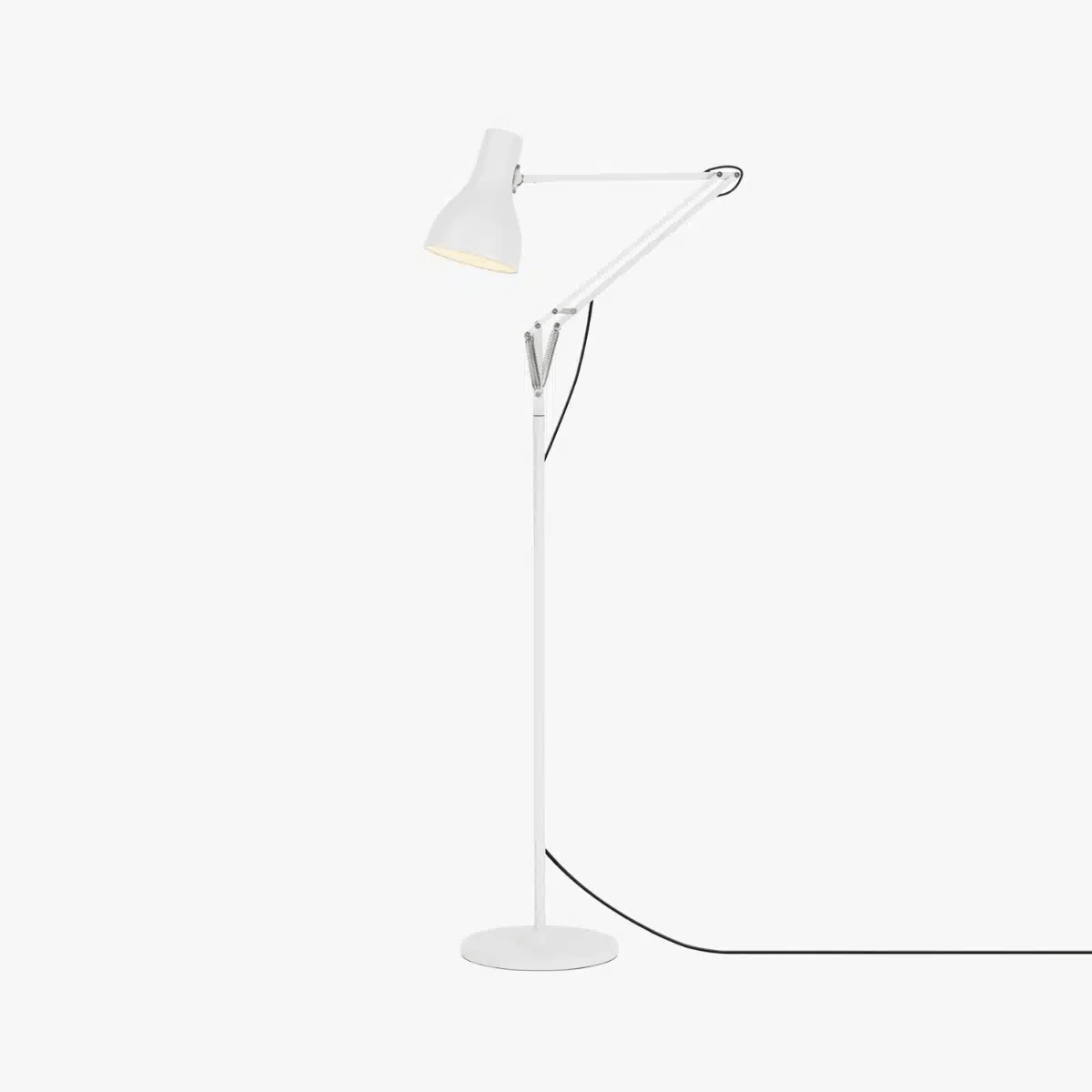 Anglepoise Light - Type 75 Floor Lamp Alpine White - Alpine White Finish - Arms and Aluminium Shade