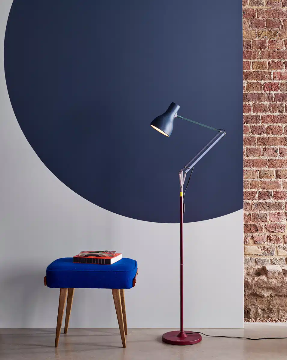 Anglepoise Light - Type 75 Floor Lamp Paul Smith Edition 4 - Paul Smith Edition Four Finish - Arms and Aluminium Shade