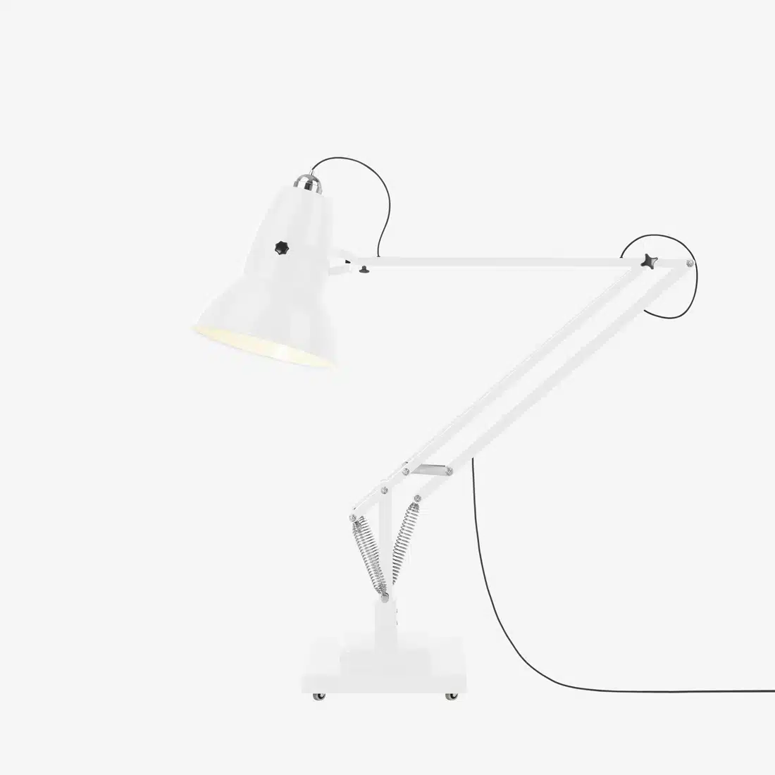 Anglepoise Light - Original 1227 Giant Floor Lamp Alpine White - Alpine White Finish - Aluminium Fork Block Shade