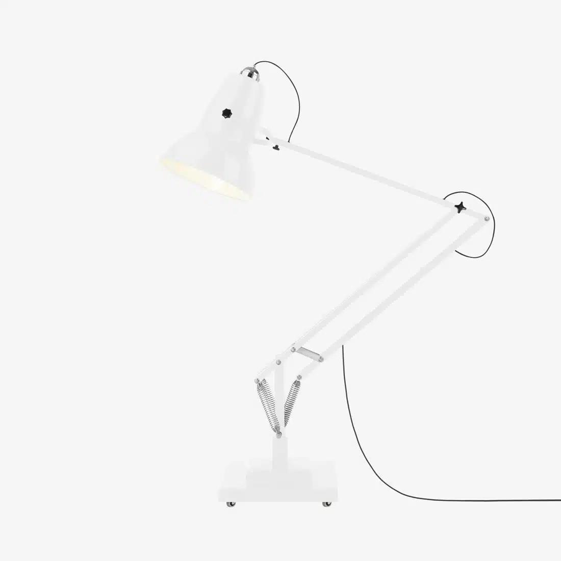 Anglepoise Light - Original 1227 Giant Floor Lamp Alpine White - Alpine White Finish - Aluminium Fork Block Shade