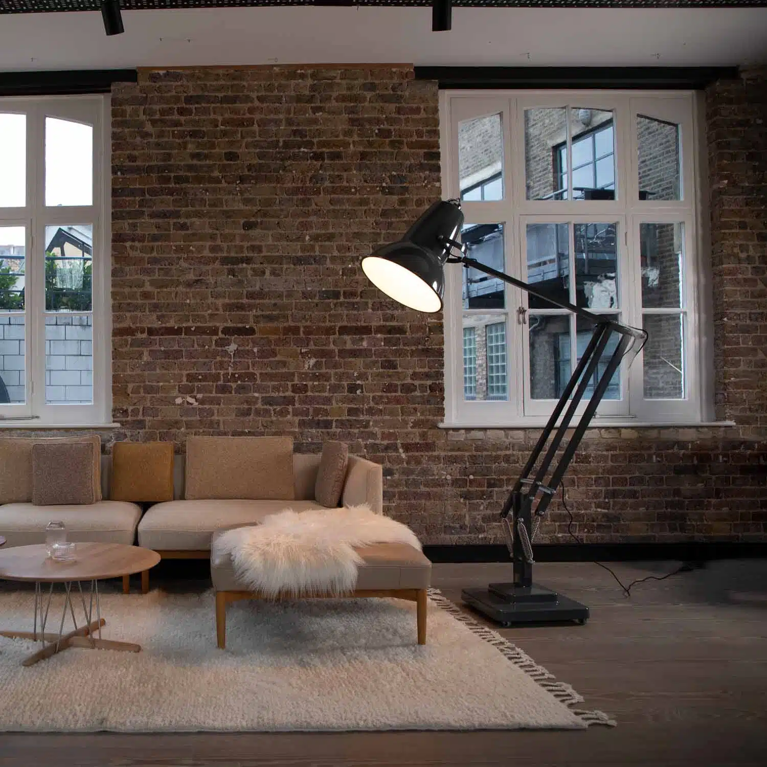 Anglepoise Light - Original 1227 Giant Floor Lamp Slate Grey - Slate Grey Finish - Aluminium Fork Block Shade