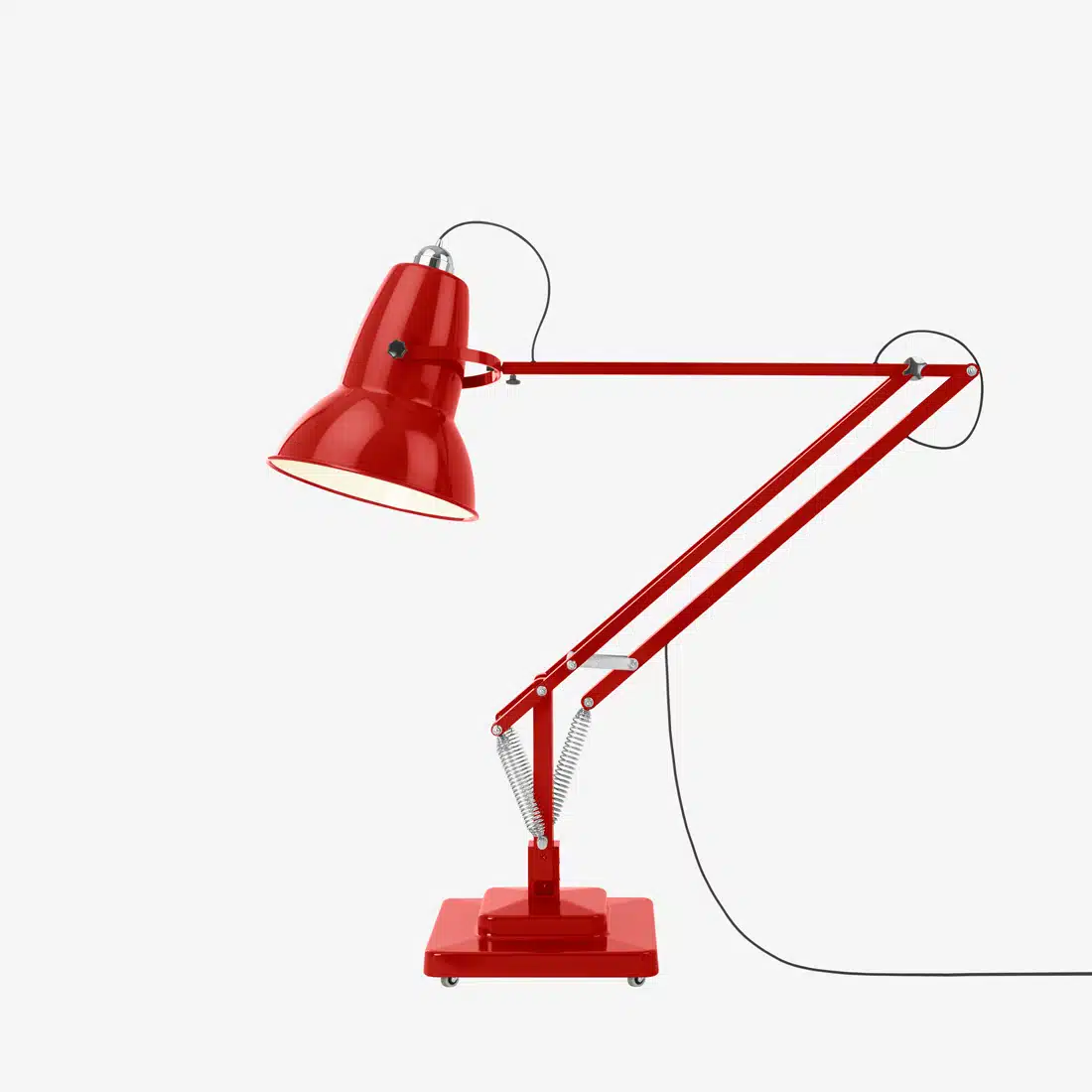 Anglepoise Light - Original 1227 Giant Floor Lamp Crimson Red - Crimson Red Finish - Aluminium Fork Block Shade