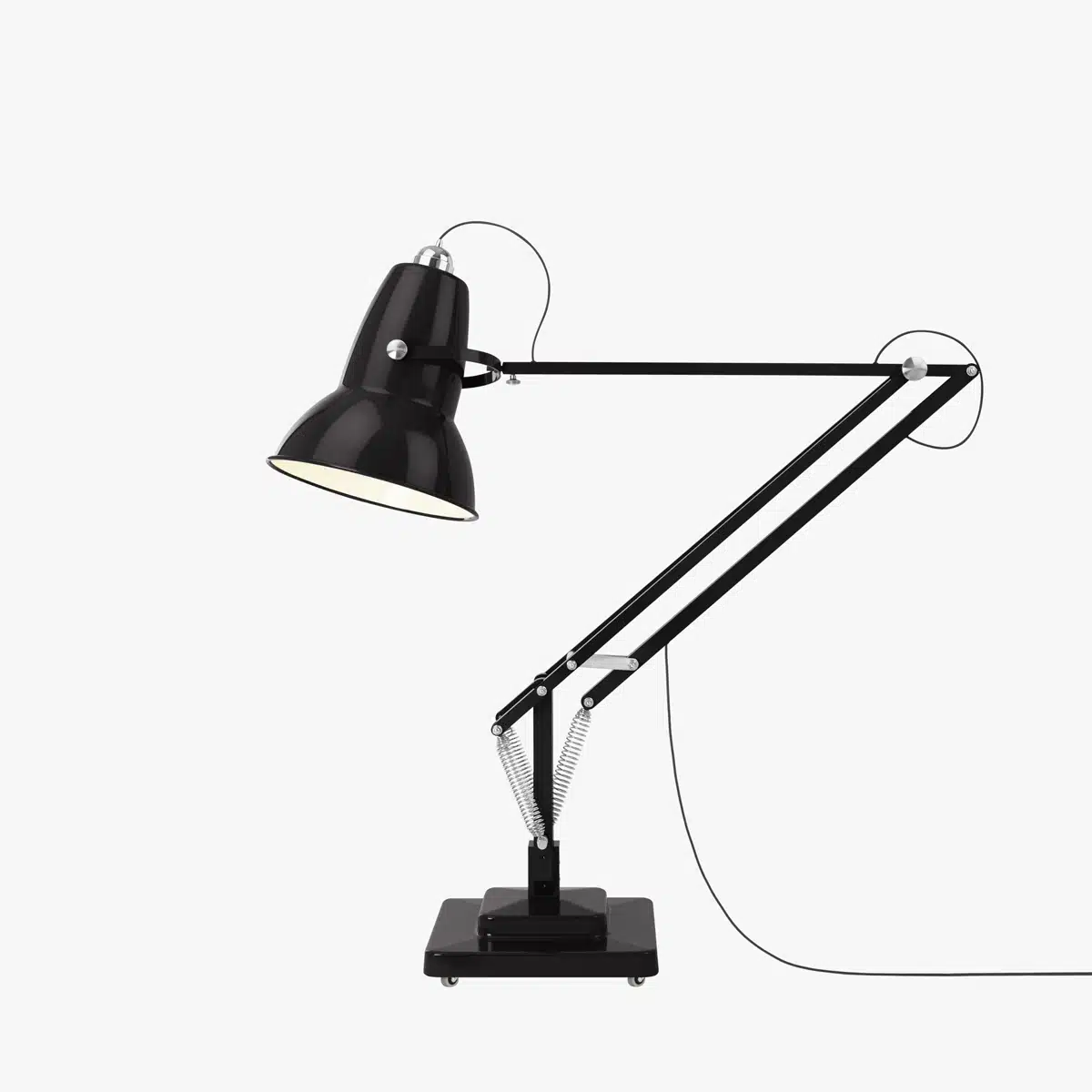 Anglepoise Light - Original 1227 Giant Floor Lamp Jet Black - Jet Black Finish - Aluminium Fork Block Shade