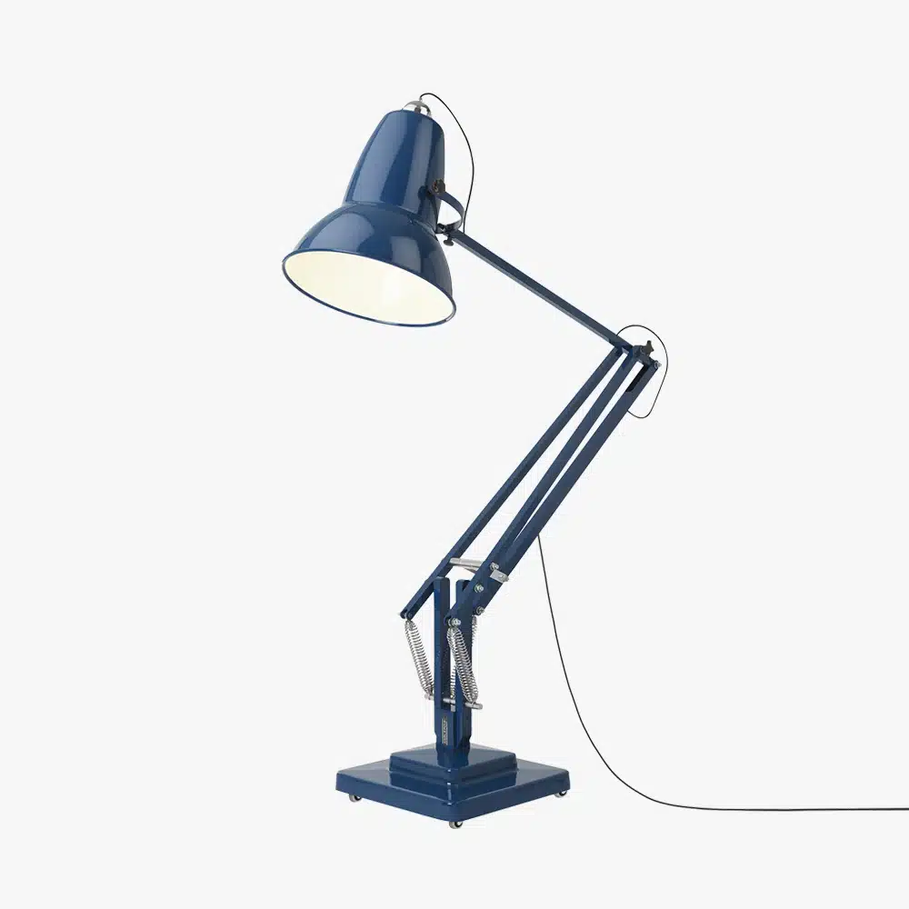 Anglepoise Light - Original 1227 Giant Floor Lamp Marine Blue - Marine Blue Finish - Aluminium Fork Block Shade