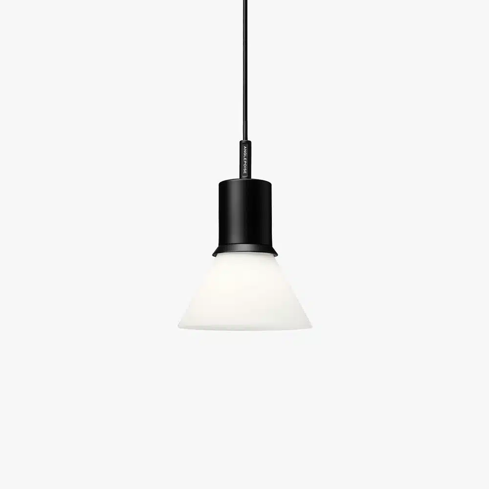 Anglepoise Light - Type 80 Pendant Matte Black Opal Glass - Matt Black and Glass Finish - Opal Glass Shade