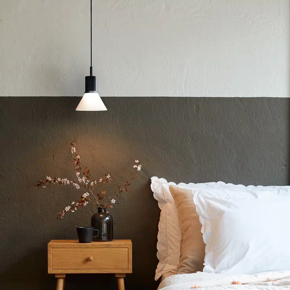 Anglepoise Light - Type 80 Pendant Matte Black Opal Glass - Matt Black and Glass Finish - Opal Glass Shade