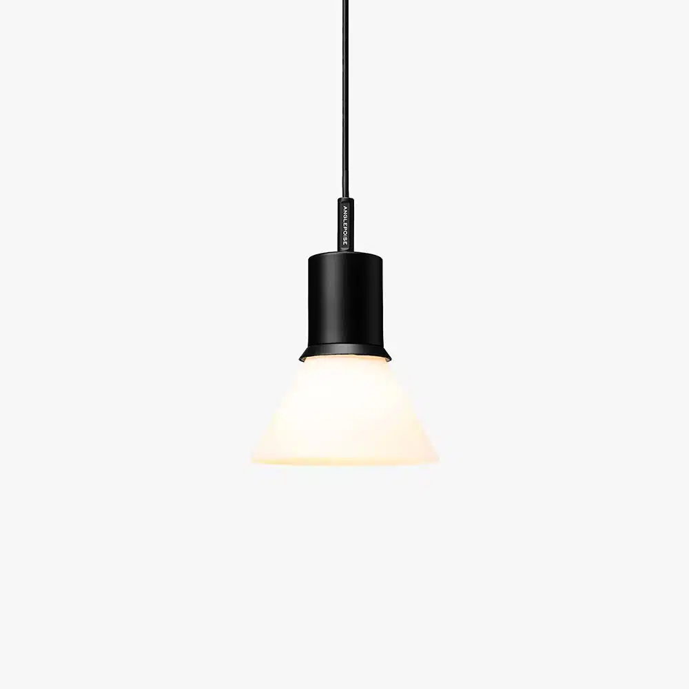 Anglepoise Light - Type 80 Pendant Matte Black Opal Glass - Matt Black and Glass Finish - Opal Glass Shade