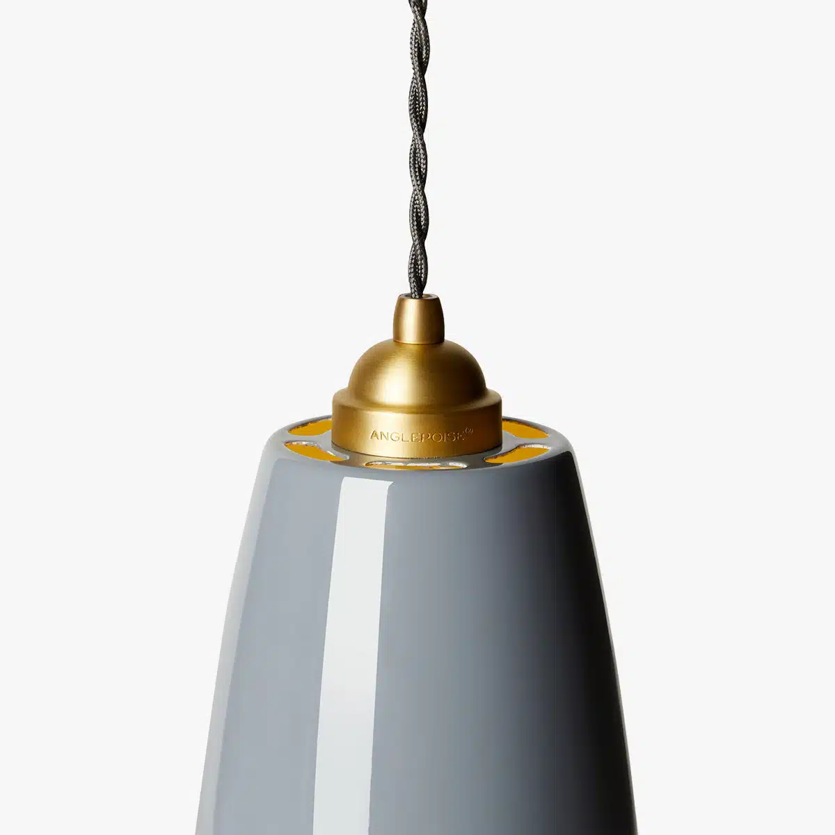 Anglepoise Light - Original 1227 Midi Brass Pendant Elephant Grey - Elephant Grey Finish - Steel Shade