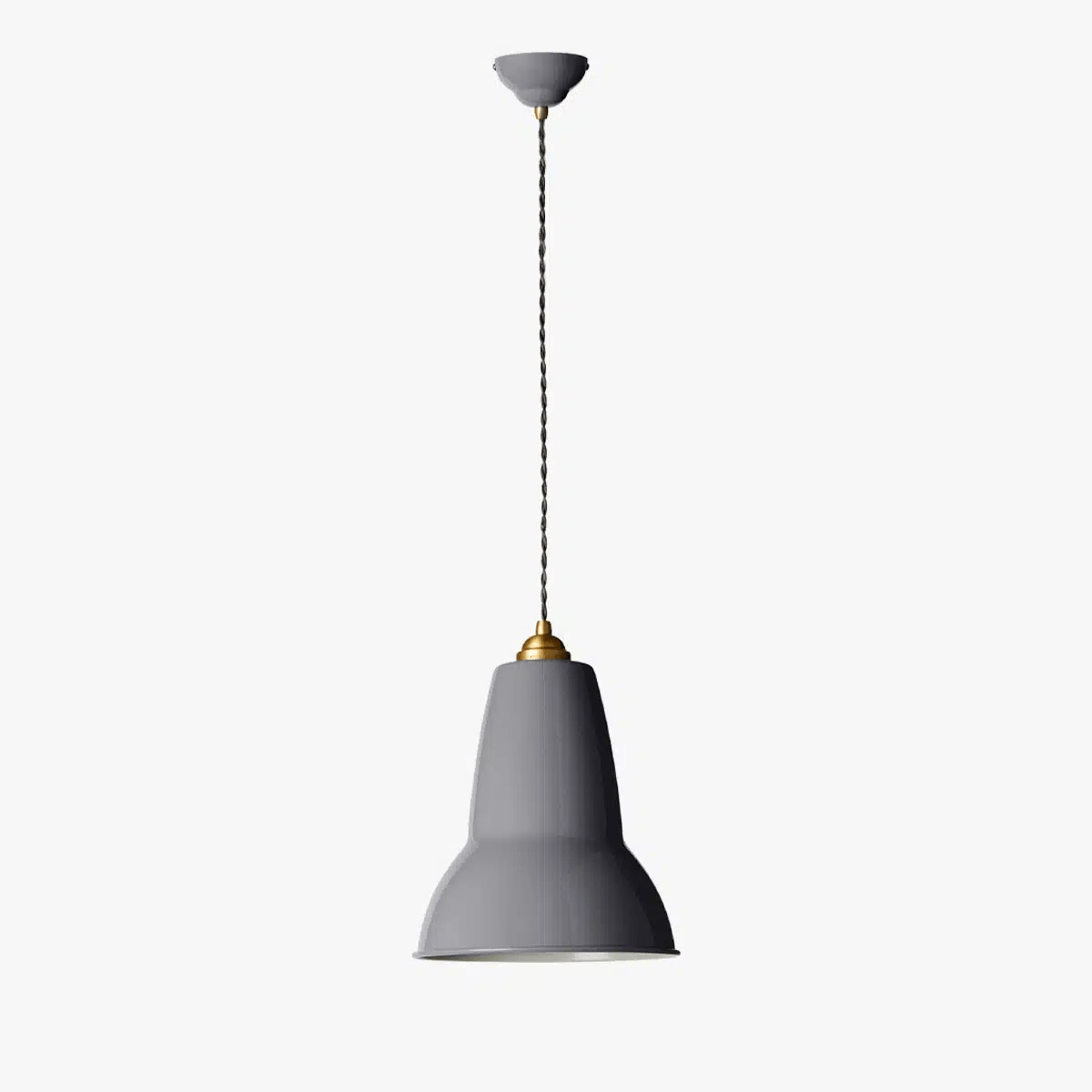 Anglepoise Light - Original 1227 Midi Brass Pendant Elephant Grey - Elephant Grey Finish - Steel Shade