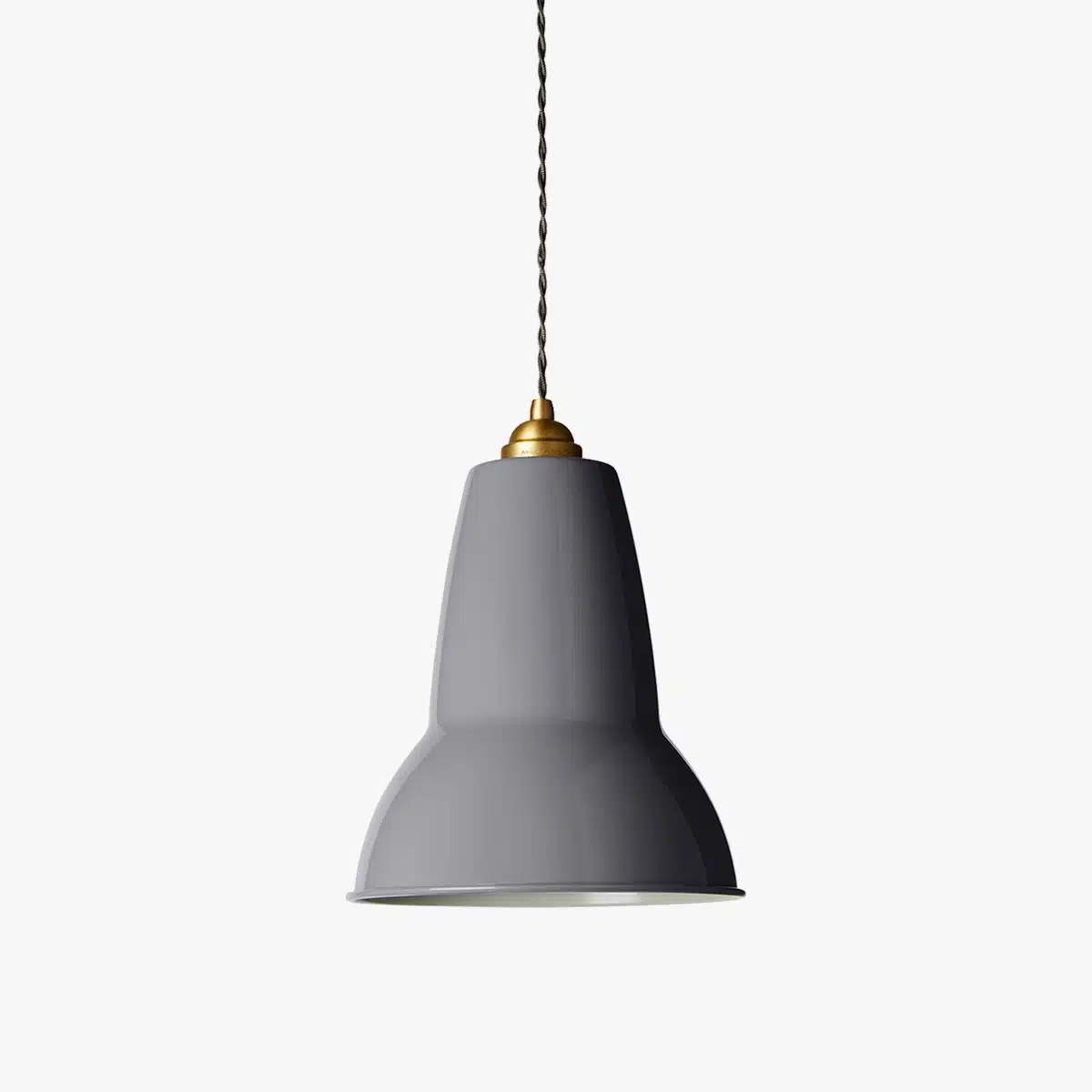 Anglepoise Light - Original 1227 Midi Brass Pendant Elephant Grey - Elephant Grey Finish - Steel Shade