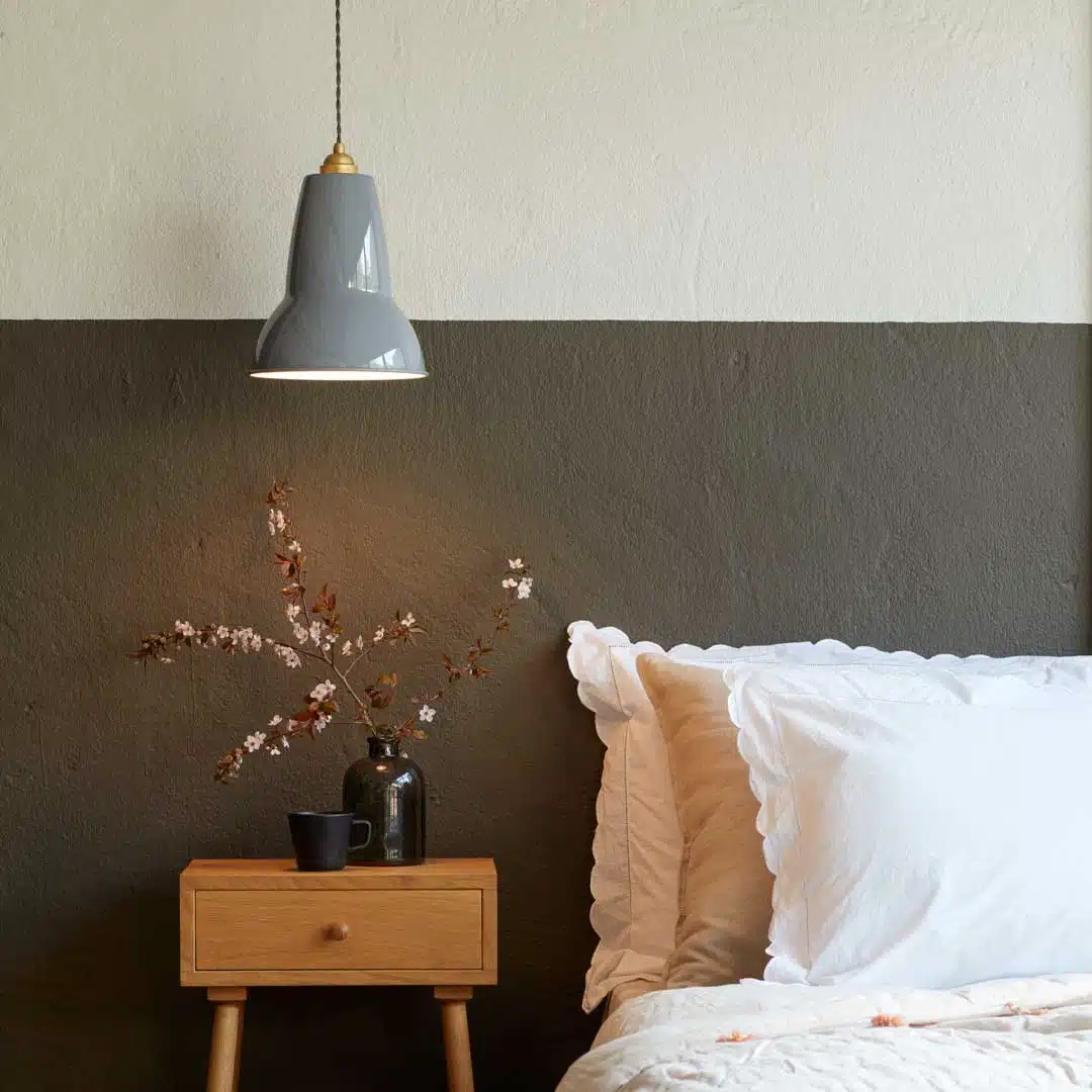 Anglepoise Light - Original 1227 Midi Brass Pendant Elephant Grey - Elephant Grey Finish - Steel Shade