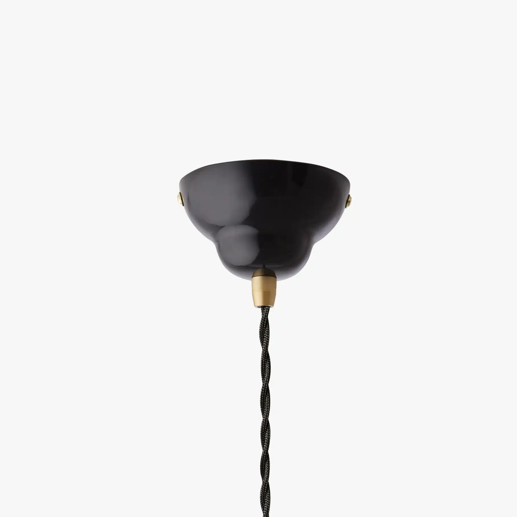 Anglepoise Light - Original 1227 Midi Wide Brass Pendant Jet Black - Jet Black Finish - Steel Shade