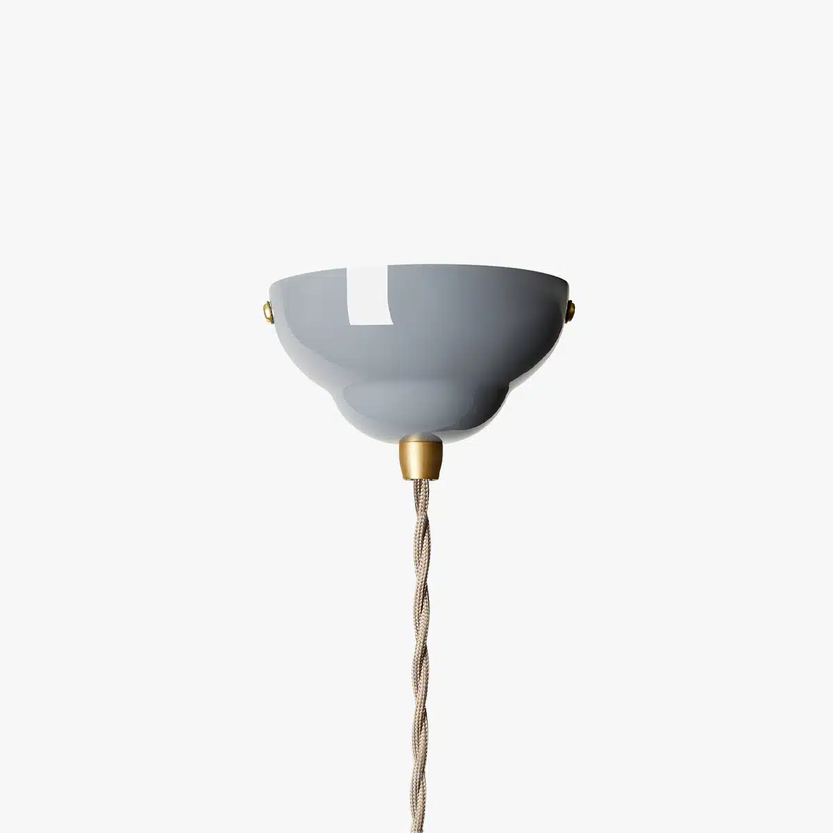 Anglepoise Light - Original 1227 Midi Wide Brass Pendant Elephant Grey - Elephant Grey Finish - Steel Shade