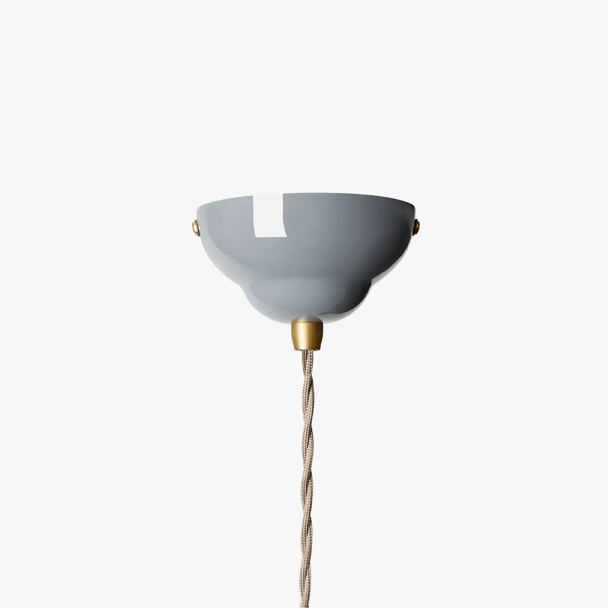Anglepoise Light - Original 1227 Midi Wide Brass Pendant Elephant Grey - Elephant Grey Finish - Steel Shade