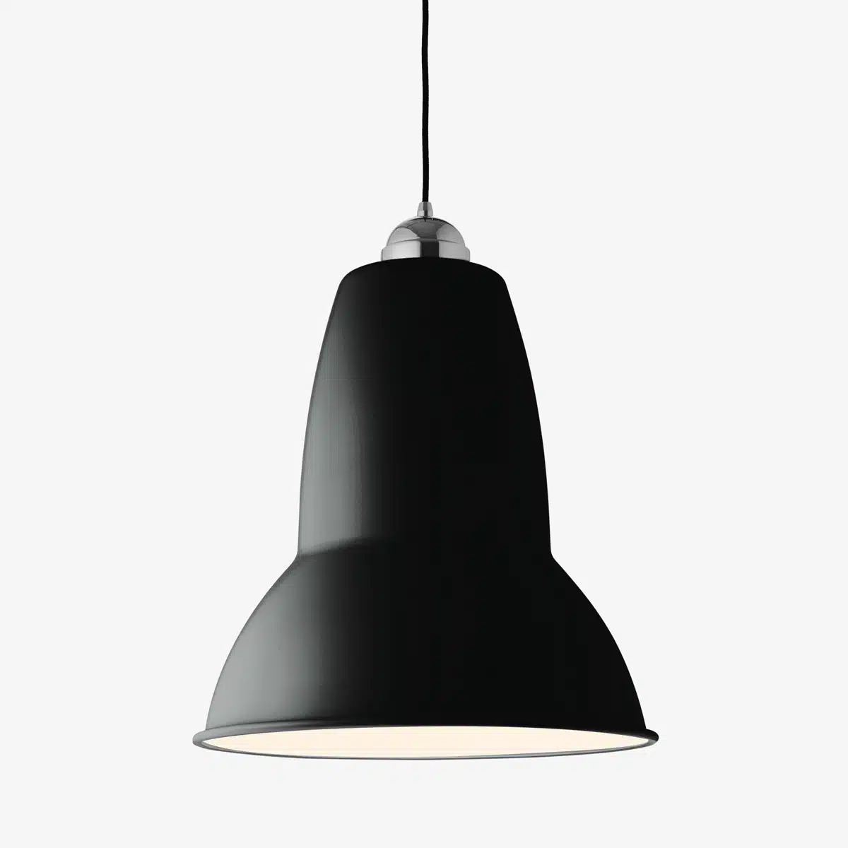 Anglepoise Light - Original 1227 Giant Pendant Jet Black - Jet Black Finish - Aluminium Shade