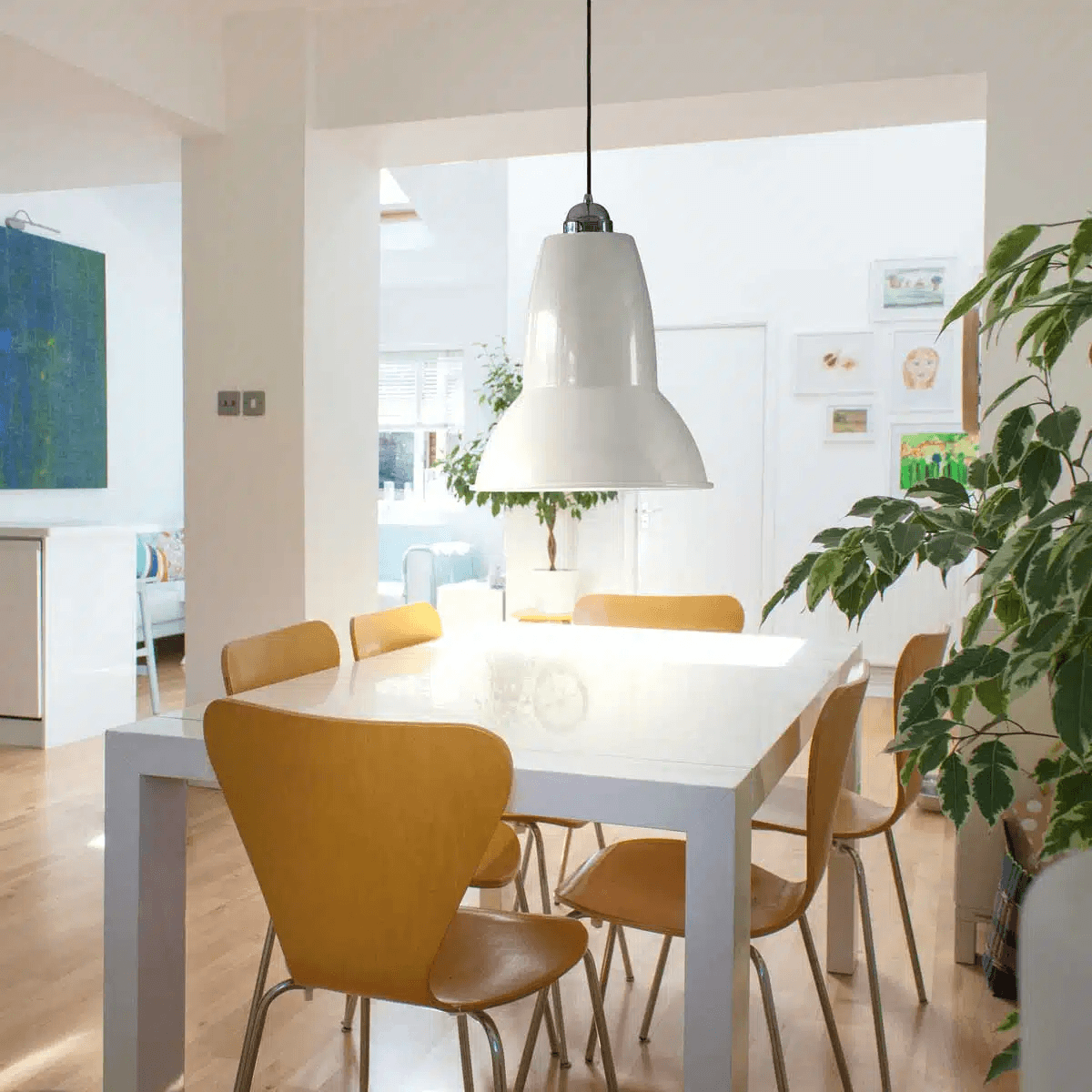 Anglepoise Light - Original 1227 Giant Pendant Alpine White - Alpine White Finish - Aluminium Shade