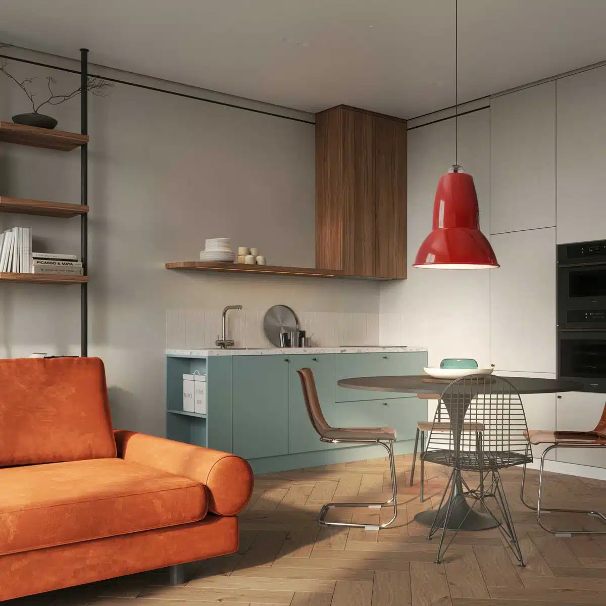 Anglepoise Light - Original 1227 Giant Pendant Crimson Red - Crimson Red Finish - Aluminium Shade
