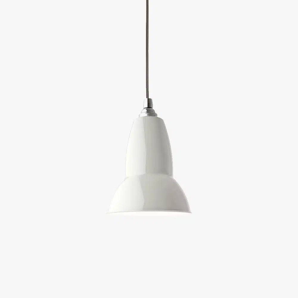 Anglepoise Light - Original 1227 Pendant Linen White - Linen White Finish - Steel Shade