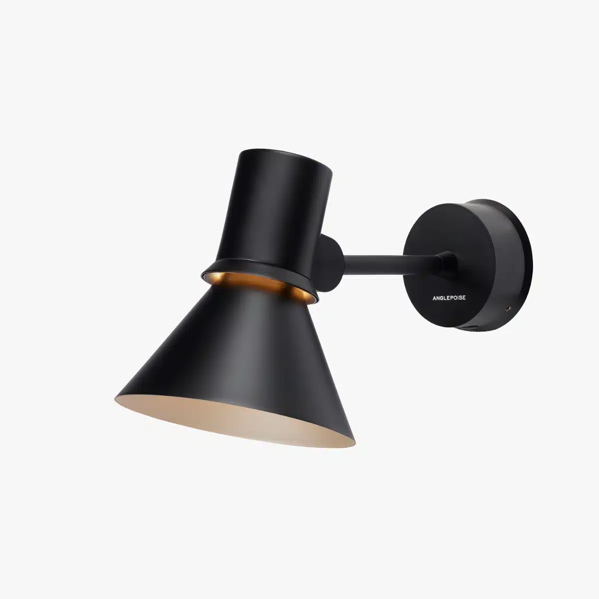 Anglepoise Light - Type 80 W1 Wall Light Matte Black - Matte Black Finish - Aluminium Shade and Steel Stem
