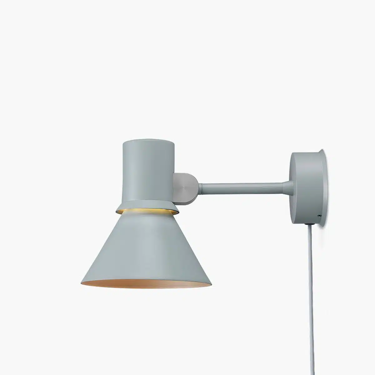 Anglepoise Light - Type 80 W1 Wall Light with Cable Grey Mist - Grey Mist Finish - Aluminium Shade and Steel Stem