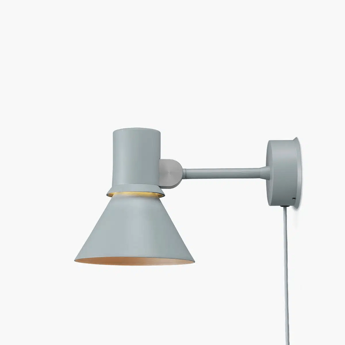 Anglepoise Light - Type 80 W1 Wall Light with Cable Grey Mist - Grey Mist Finish - Aluminium Shade and Steel Stem