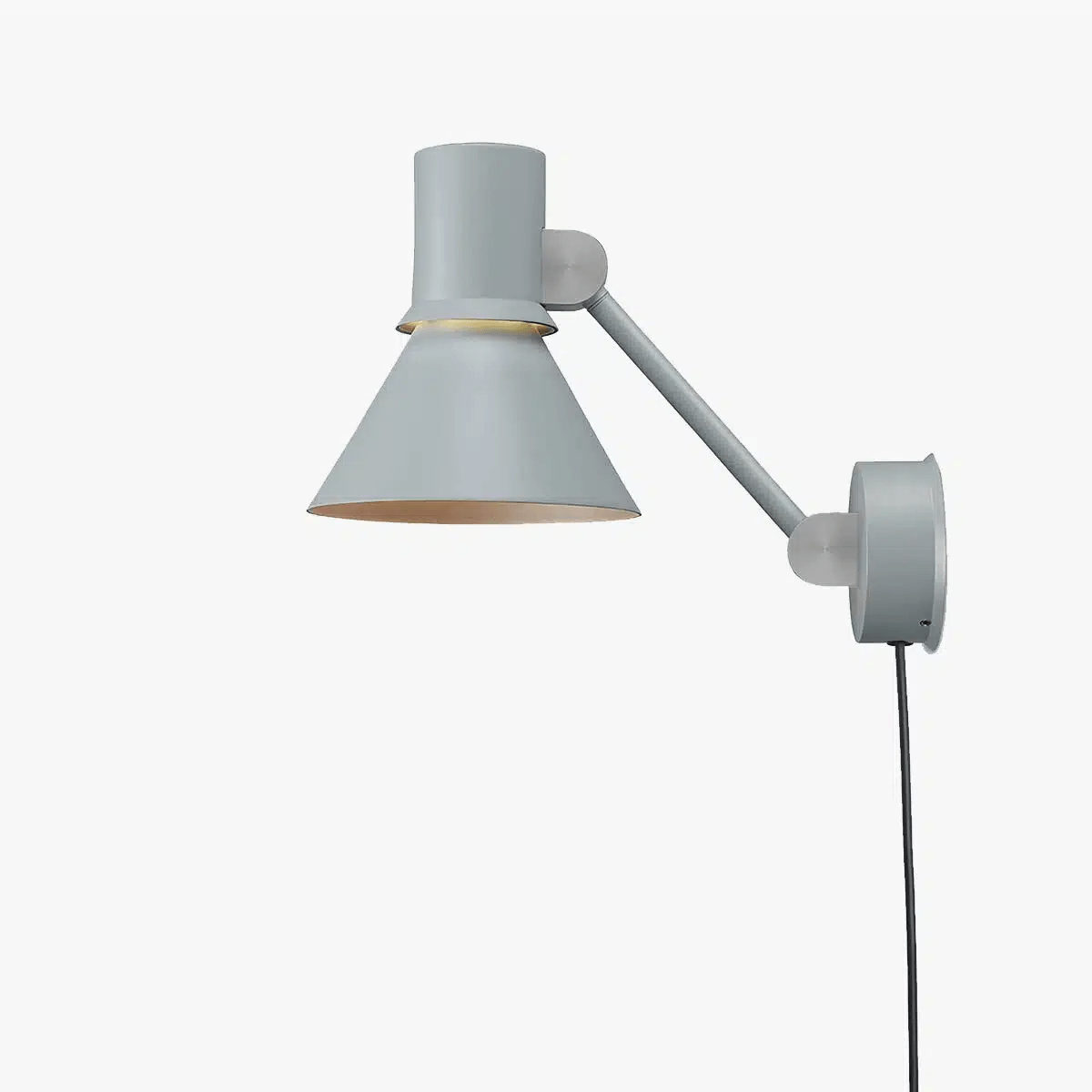 Anglepoise Light - Type 80 W2 Wall Light with cable Grey Mist - Grey Mist Finish - Aluminium Shade and Steel Stem