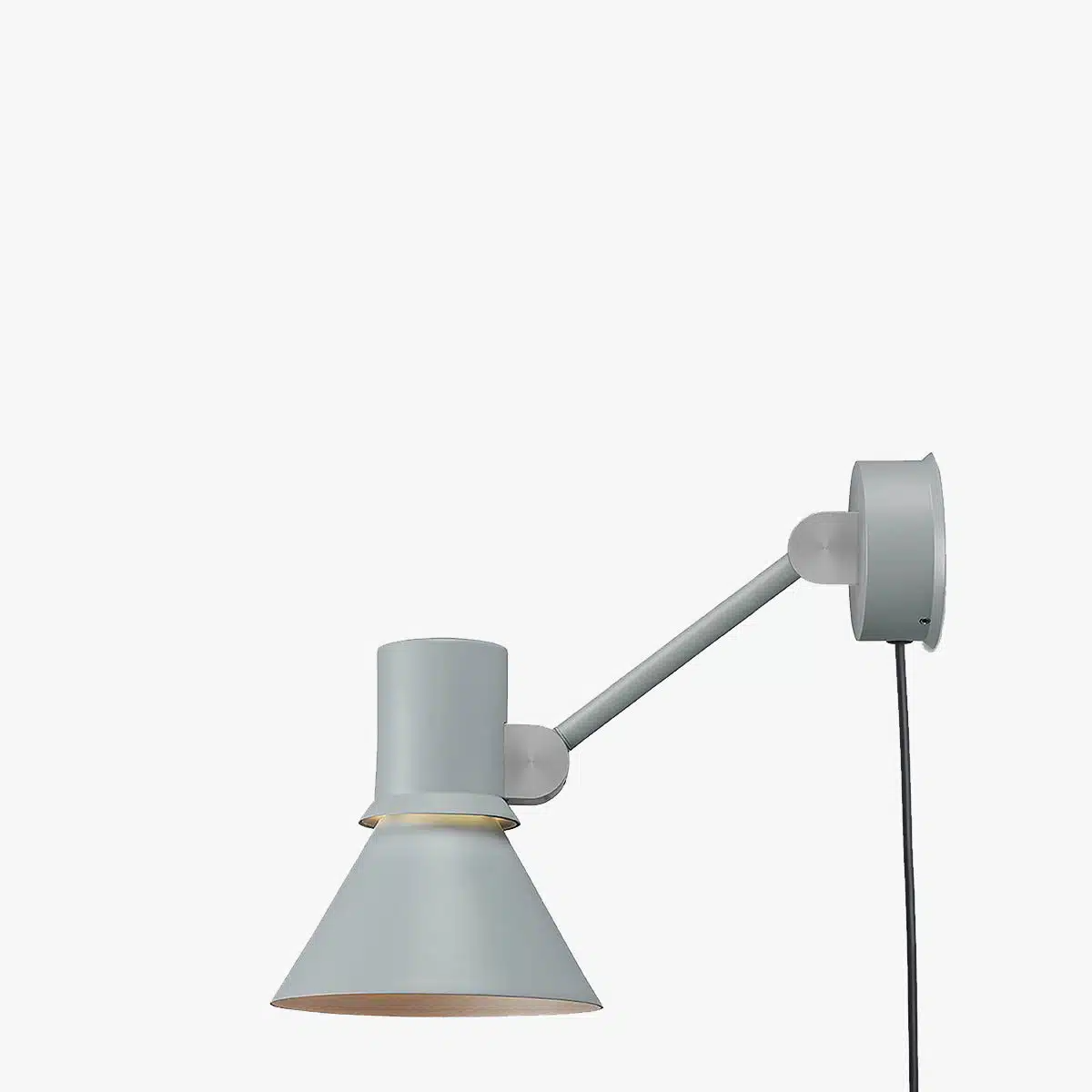 Anglepoise Light - Type 80 W2 Wall Light with cable Grey Mist - Grey Mist Finish - Aluminium Shade and Steel Stem