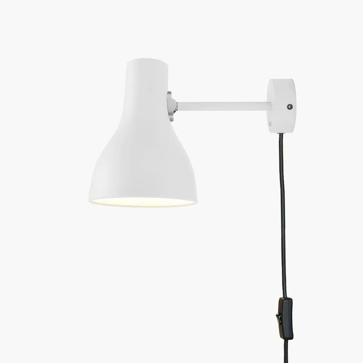 Anglepoise Light - Type 75 Wall Light with Cable Alpine White - Alpine White Finish - Aluminium Shade
