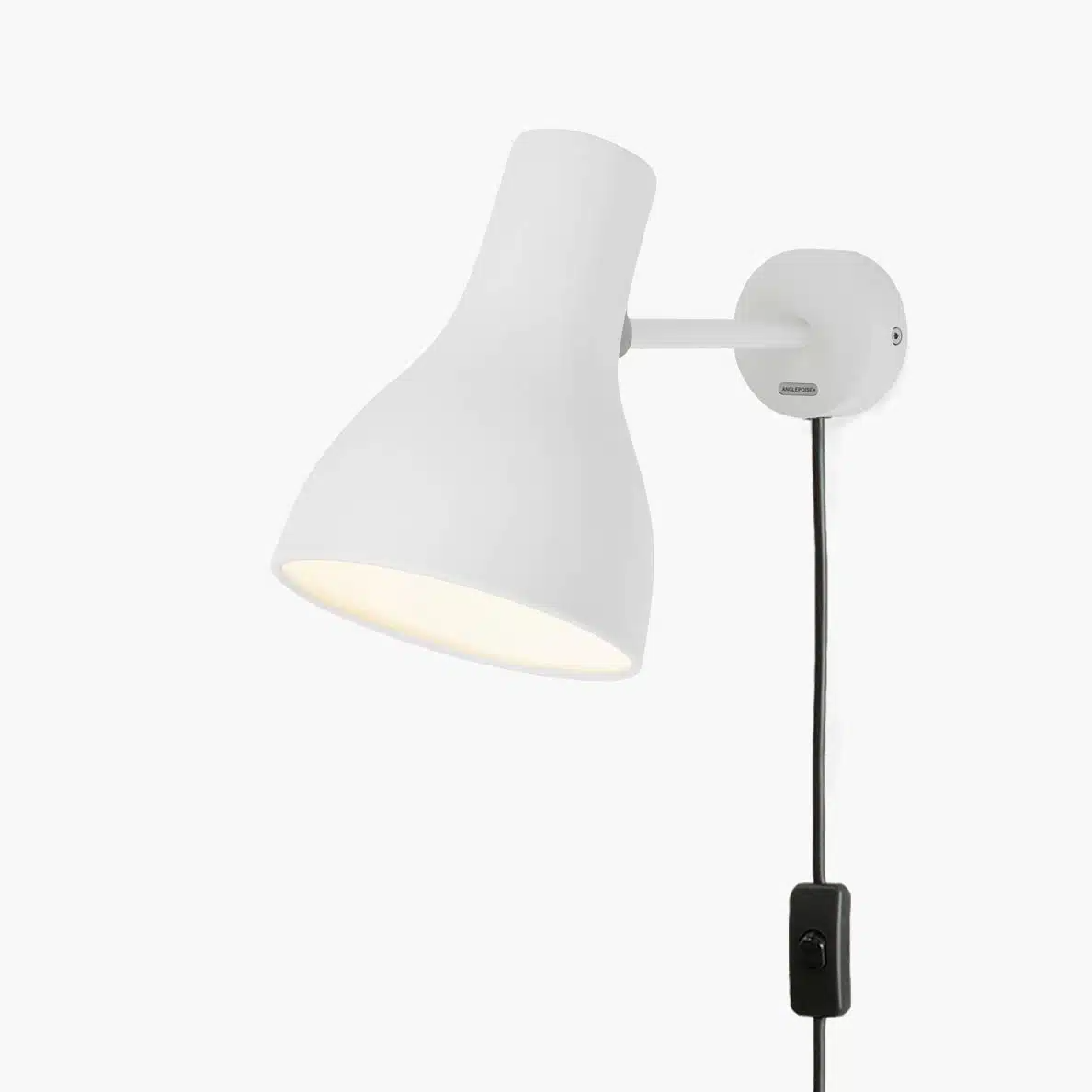 Anglepoise Light - Type 75 Wall Light with Cable Alpine White - Alpine White Finish - Aluminium Shade