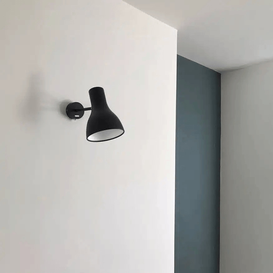 Anglepoise Light - Type 75 Wall Light Jet Black - Jet Black Finish - Aluminium Shade