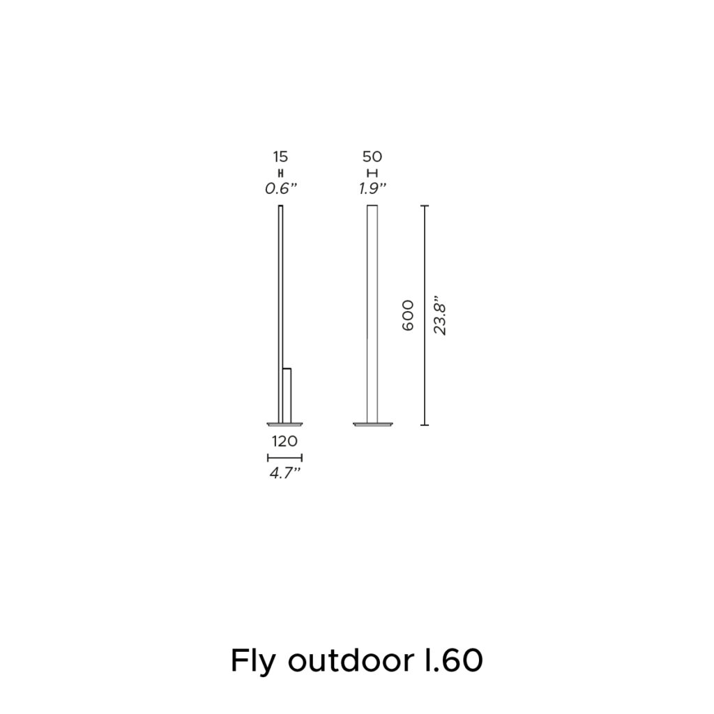 Contardi Lighting Outdoor Floor Lamp - H.60 - Black Lacquered