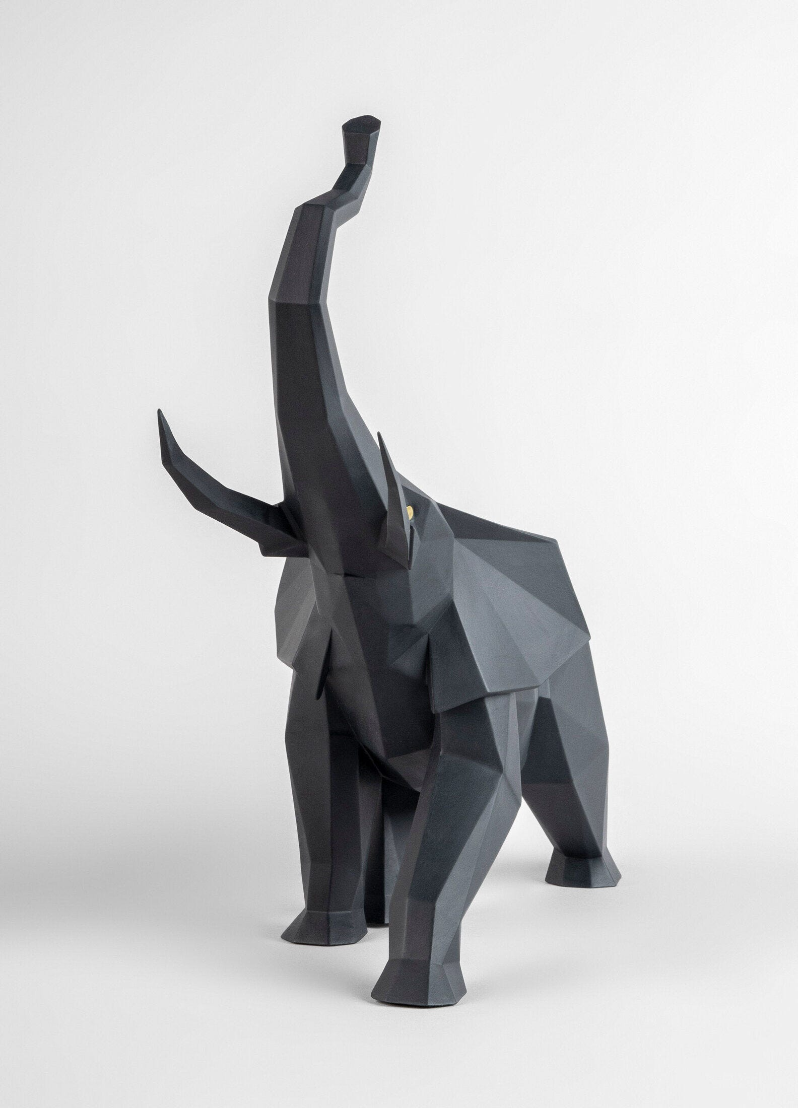 Lladró - Elephant Sculpture - Black matte