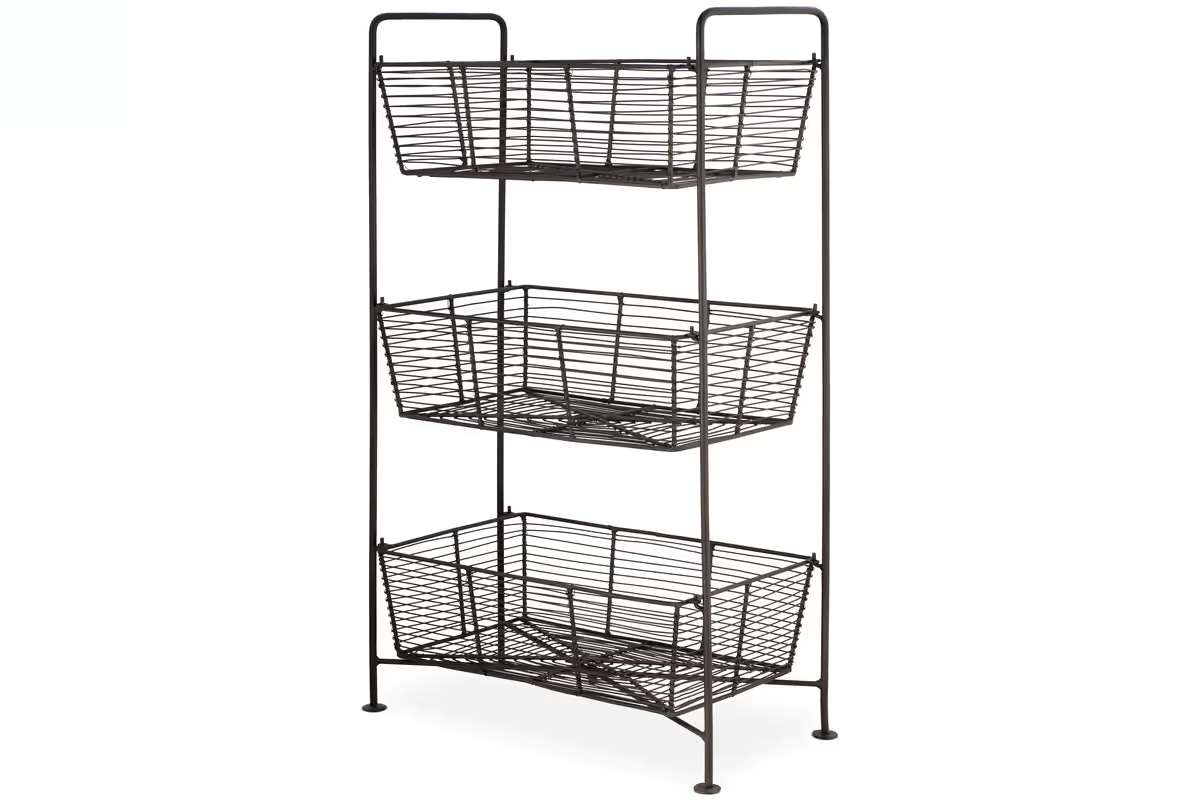 Nkuku - Inkollu Three Tier Storage Stand - Antiqued Brass