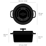Buster & Punch - Cocotte Cross - 28CM - Staub - Black - Brass