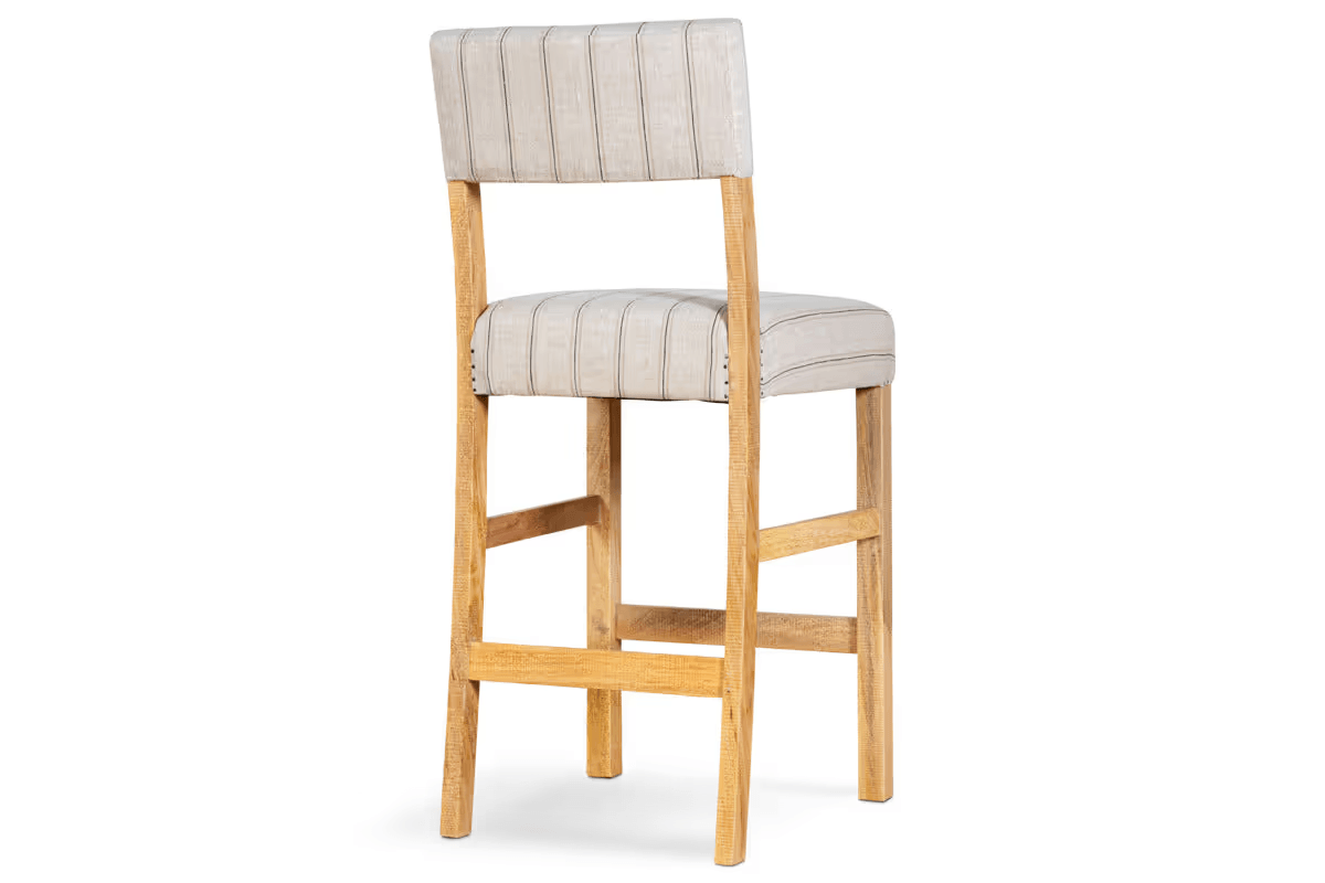 Nkuku - Nidhi Linen Upholstered Counter Chair - Natural